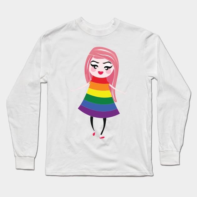 Rainbow pride flag Long Sleeve T-Shirt by snowshade